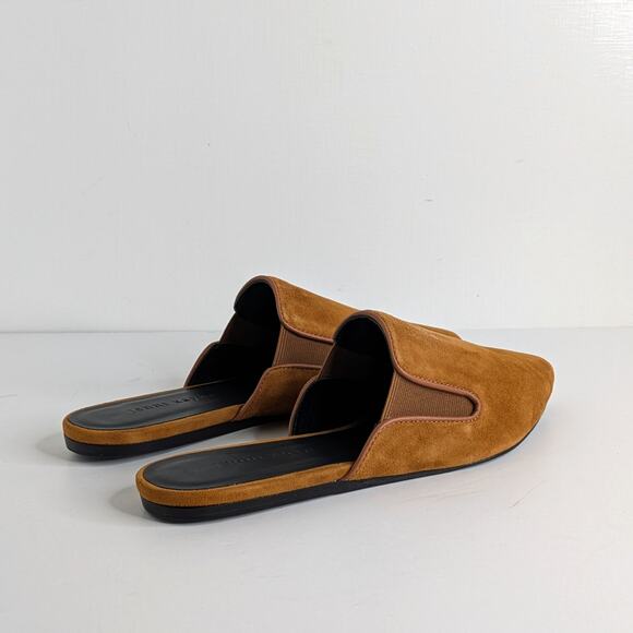 NWT Jenni Kayne Suede Mules Cognac Saddle Brown Pointed Toe Flats EU 39 - Picture 12 of 13